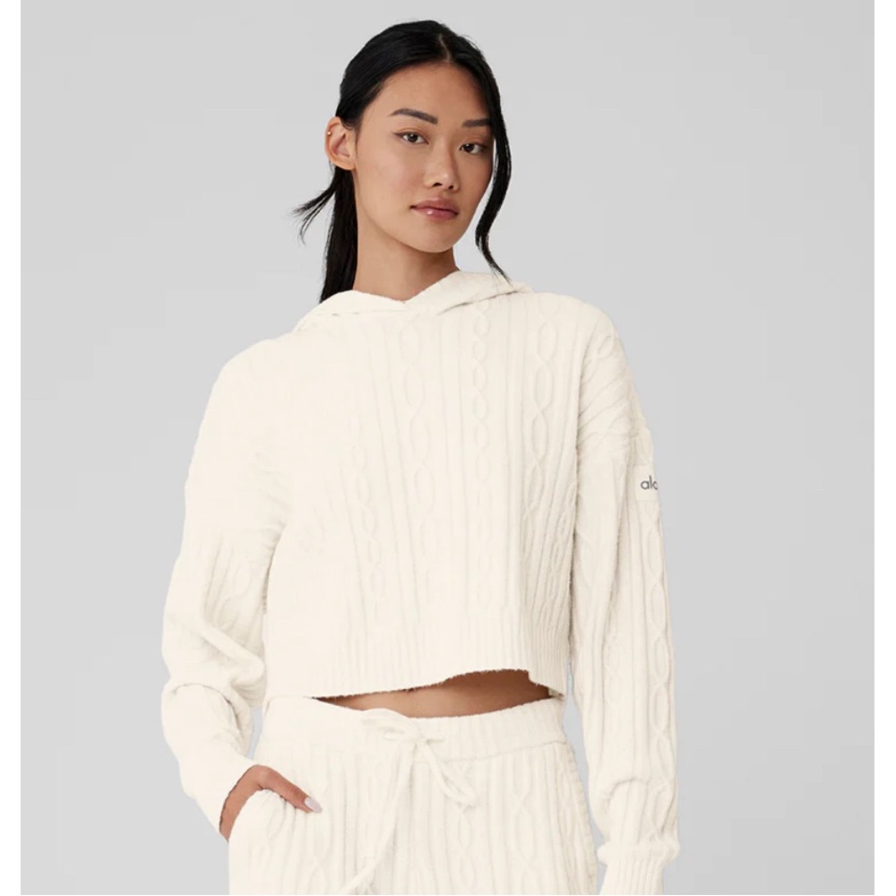 ALO | MUSE SWEATER MEDIUM & SWEATPANTS LARGE | SET | IVORY